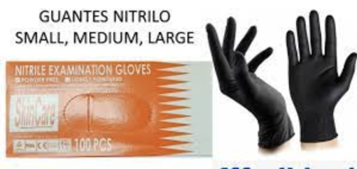 Imagen de GUANTES NITRILLO NEGRO S/TALCO  "S" SKIN