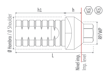 Imagen de KDH0F3603 PILAR PROV RECTO R. RP HEX2.45