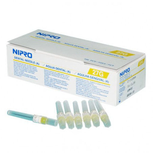 Imagen de AGUJAS DESCART #27GX30MM LARGAS NIPRO