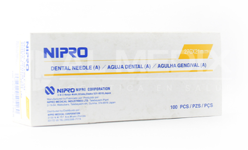 Imagen de AGUJAS DESCART.#27GX21MM CORTAS NIPRO